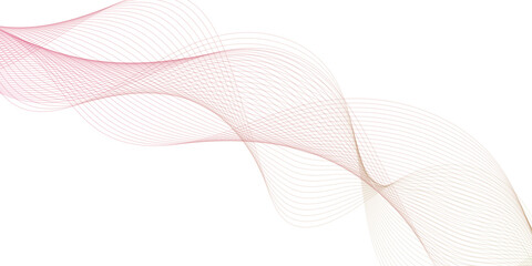 Abstract backdrop with smoth wave gradient lines on white background. Modern technology background. Vector illustration.