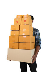 SME entrepreneurs prepare packages and verify customer information deliver products according...