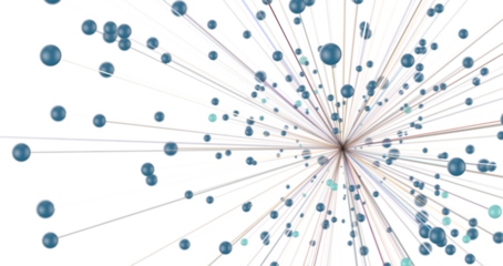 Abstract polygonal space with connecting dots and lines. Dark background. Connection structure. 3d Widescreen