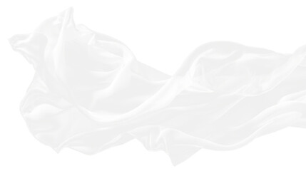 Obraz premium white satin cloth isolated on white or transparent png