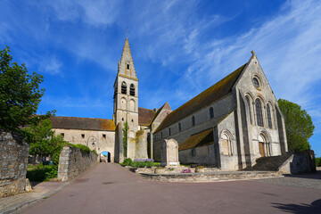 Abbey church of Ferrière-en-Gâtinais in the French department of Loiret, Centre Val de Loire,...