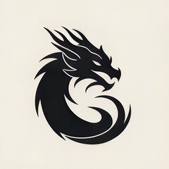 Fototapeta premium chinese zodiac year of the dragon, chinese new year, chinese new year, logo iconic dragon, circel logo dragon, red dragon logo, wood dragon chinese new year symbol, logo red dragon cool 