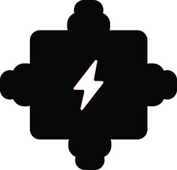 Electric junction box icon. Junction box sign. Instrument junction box symbol. flat style.