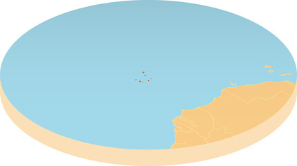 Cape Verde oval map