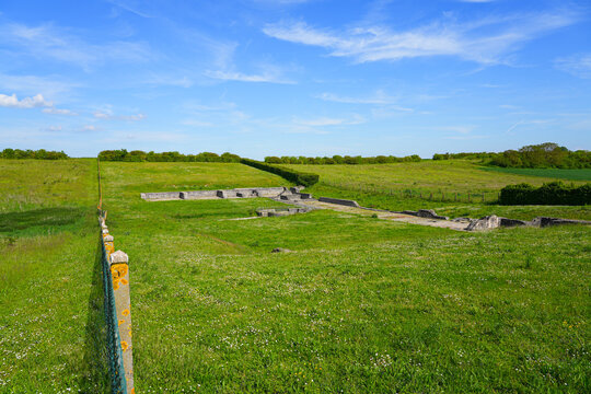 Ruins of the ancient roman spa town of Aquae Segetae (or Aquis Segeste) in Sceaux-du-G&acirc;tinais, Loiret, France - Sanctuary from the Early Roman Empire developed from a Gallic place of worship