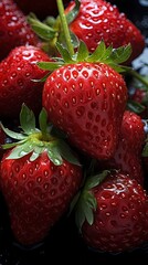 strawberries on a plate, generative ai