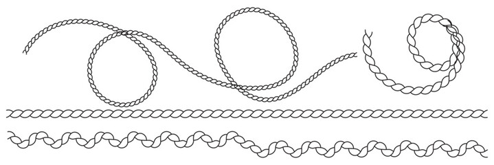 Fototapeta premium Rope icon, vector illustration. Vector illustration isolated on a white background for design and web.