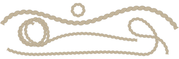 The rope icon. Black silhouette of a bundle of rope or twine. Vector illustration isolated on a white background for design and web. Rope icon vector illustration.