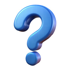 blue question mark 3D icon
