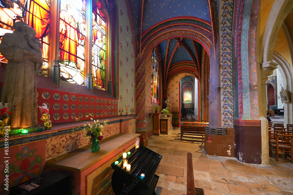 Sticker side chapel of the church of sainte-marie-madeleine of montargis in the french department of loiret 