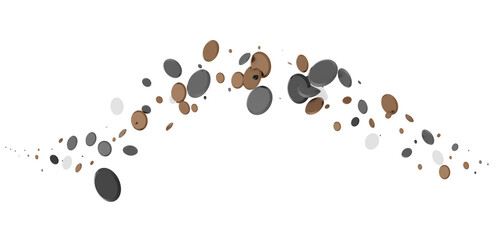  Colorful confetti on white background