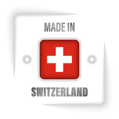 Obraz premium Made in Switzerland graphic and label.