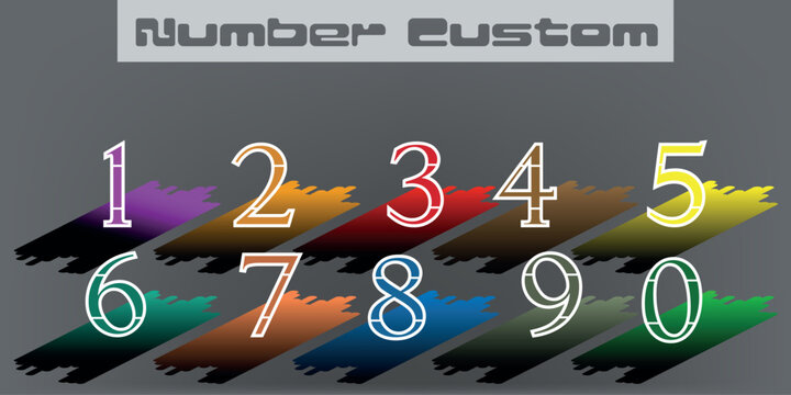 Collection of points, set numbers, custom with a variety of the latest models 80