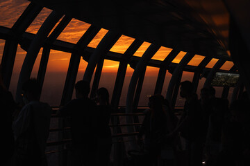 wonderful sunset as seen from Tokyos Skytree viewing platform