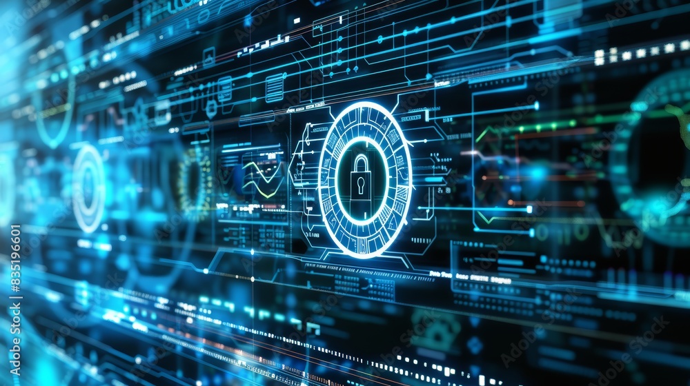 Poster a high-tech cybersecurity operations center, buzzing with intense activity and a sense of urgency. t