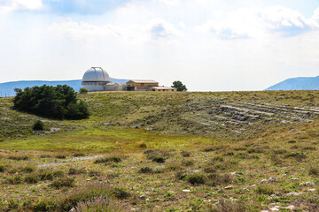 Cote d'Azure Observatory of Caussols on the Calern Plateau in the Prealps, South of France