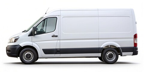 White delivery van isolated on white background, delivery, van, white, isolated, transportation, vehicle, cargo, commercial, logistics, shipping, empty, clean, moving, distribution, service