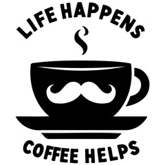 Trendy Espresso and Latte Cup Vector Designs for Coffee Lovers and Minimalist Coffee Vector Illustration - Ideal for Barista and Cafe Branding