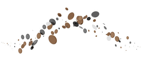  Multicolored confetti on white