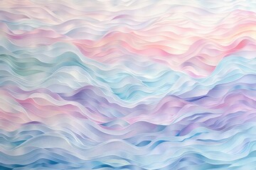 Fototapeta premium Gentle wave patterns in pastel colors, creating a sense of calm and wellness