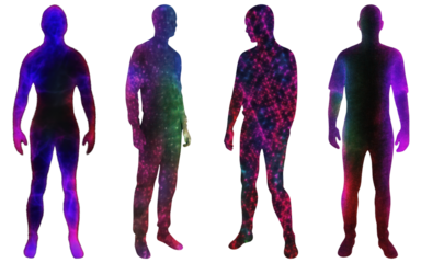 PNG human full body silhouette  cut out element set