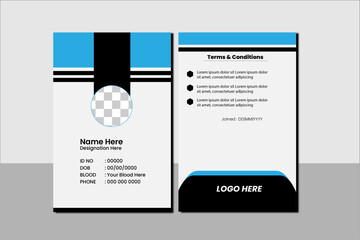 Naklejka premium Modern Identity Card.Modern and minimalist id card template,Creative id card design for your company employee. Vector id card.