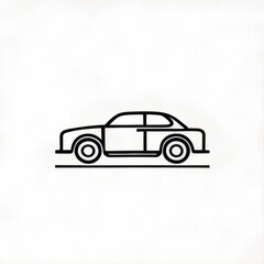 Fototapeta premium car icon illustration. logo. symbol. art. drawing. mascot. old school. vintage. mobile. otomotive. design. apps. circle. service. oto. drive.