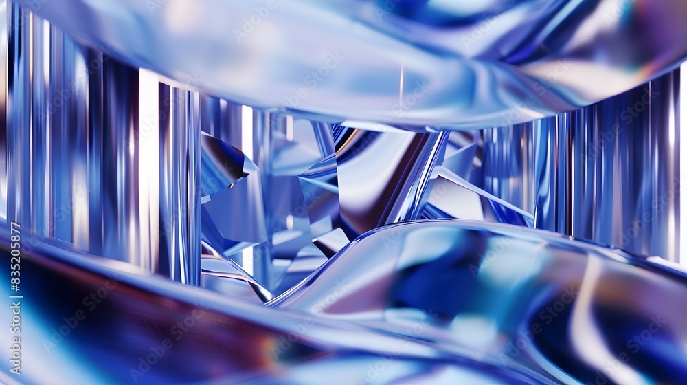 Poster captivating fluid waves of transformative elegance in digital art abstract