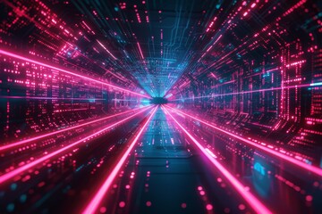 Cyber Security Data Transfer illustration created with Generative AI