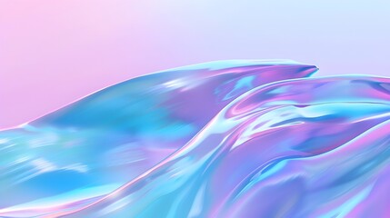 Captivating Fluid Waves of Ethereal Iridescent Colors and Lights