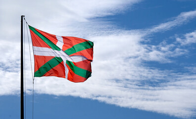 The ikurrina - the flag of the Basque Country Autonomous Community of Spain