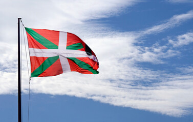 The ikurrina - the flag of the Basque Country Autonomous Community of Spain