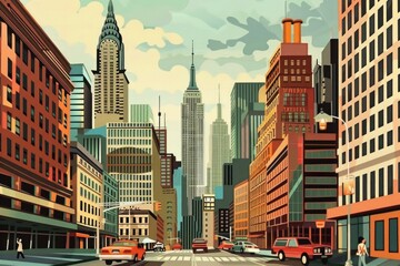 Obraz premium Landscape of New York, USA