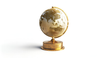 Golden Globe. Icon isolated on white background. 3d render