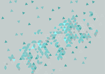 Abstract geometric  triangles on gray background