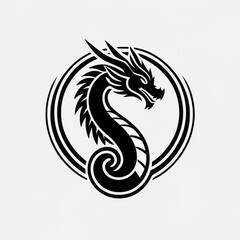 dragon vector design. chinese new year shio. logo gaming. icon apps. tatto art. simple desain. minimalist. symbol. animal character. cool. wallpaper. 4k. 8k. ai
