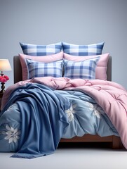 bed with pillows