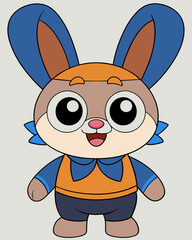 Fototapeta premium cartoon character the loader rabbit