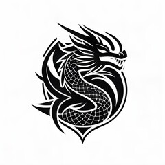 dragon vector design. chinese new year shio. logo gaming. icon apps. tatto art. simple desain. minimalist. symbol. animal character. cool. wallpaper. 4k. 8k. ai