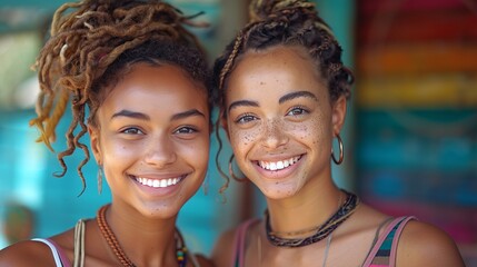 Teen Girls Enjoying Summer Together