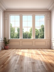 Fototapeta premium empty room with window