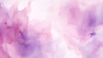Abstract watercolor background. The watercolor stain has bright pink and purple colors with white in the center.