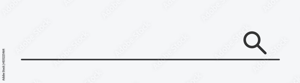 Poster simple search bar as part of user interface design. vector illustration.