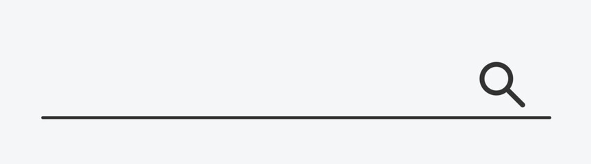 Simple search bar as part of user interface design. Vector illustration.	
