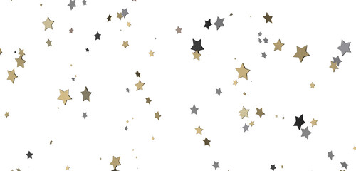 Gilded Rainfall: Experience the Magic of a 3D Gold Stars Shower