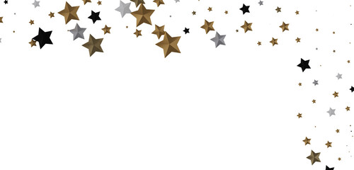 Gilded Rainfall: Experience the Magic of a 3D Gold Stars Shower