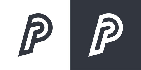 Letter P logo design with creative concept. Premium Vector