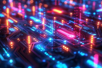 Cyber Security Data Transfer illustration created with Generative AI