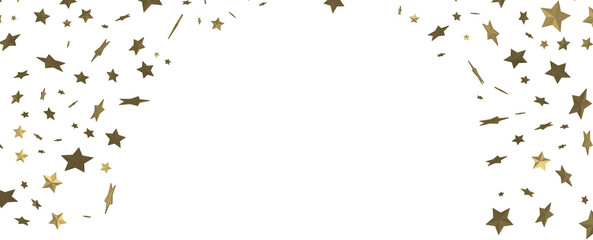 Celestial Splendor Unveiled: 3D Gold Stars Rain Illustration Enchants