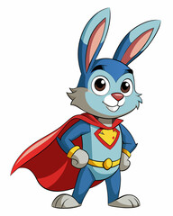Fototapeta premium The rabbit is a superhero
